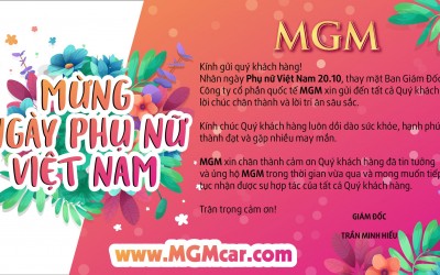 MGMcar chào mừng ngày phụ nữ Việt Nam 20 tháng 10 năm 2019